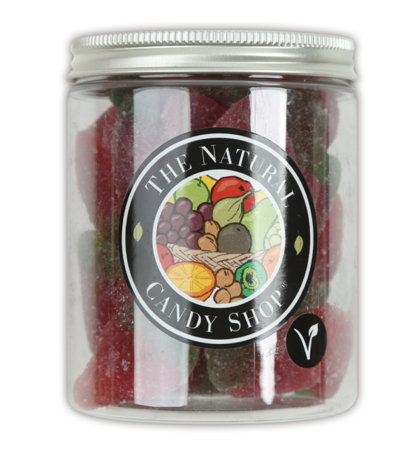 Jar of Fizzy Strawberry Vegan Sweets