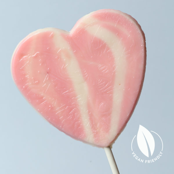 Heart shaped love vegan lollipop