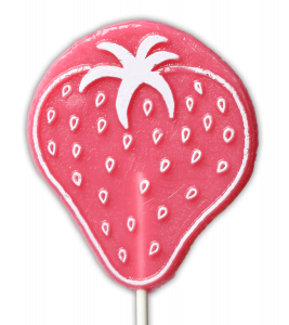Strawberry Shaped Vegan Lollipop
