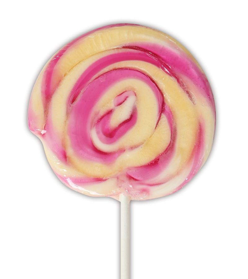 Mini Twirl Lollipops in Black Cherry flavour