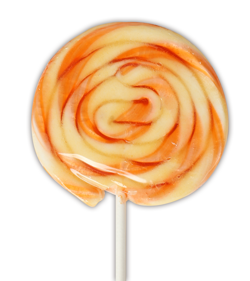Mini Twirl Lollipops in Orange and Pineapple flavour