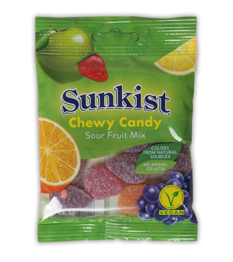 sunkist chewy candy sour fruit mix