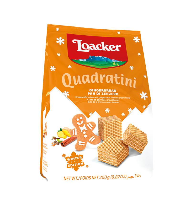 Loacker Quadratini Gingerbread Wafers 250g