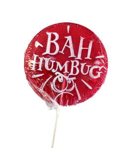 The Natural Candy Company Bah Humbug Strawberry Lolly 65g