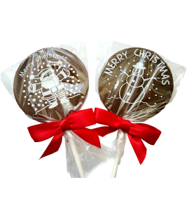 The Natural Candy Shop Milk Chocolate Lollipops Festive Design Duo Pack
